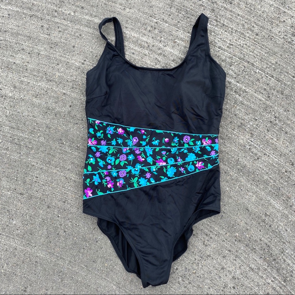 vintage bathing suit one piece ~